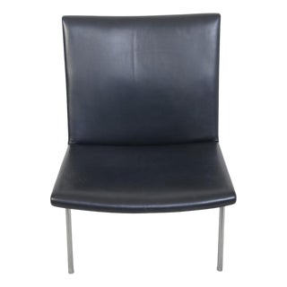 AP40 Chair in Black Leather by Hans Wegner, 1990s For Sale