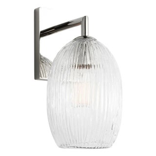 Hable by Visual Comfort Studio Serafina Vanity Sconce in Polished Nickel Silver Finish For Sale