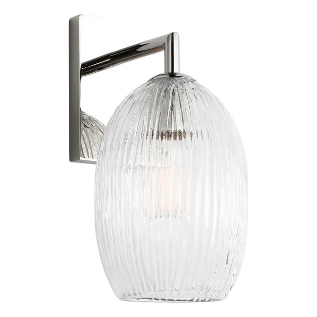 Hable by Visual Comfort Studio Serafina Vanity Sconce in Polished Nickel Silver Finish For Sale