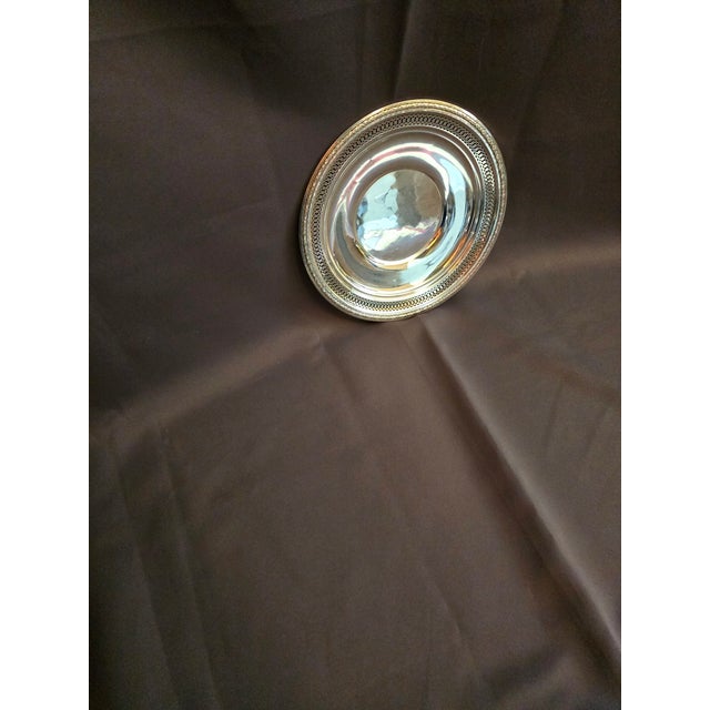 Platinum 1950s Sterling Silver Tray With Floral Pierce Work For Sale - Image 8 of 8