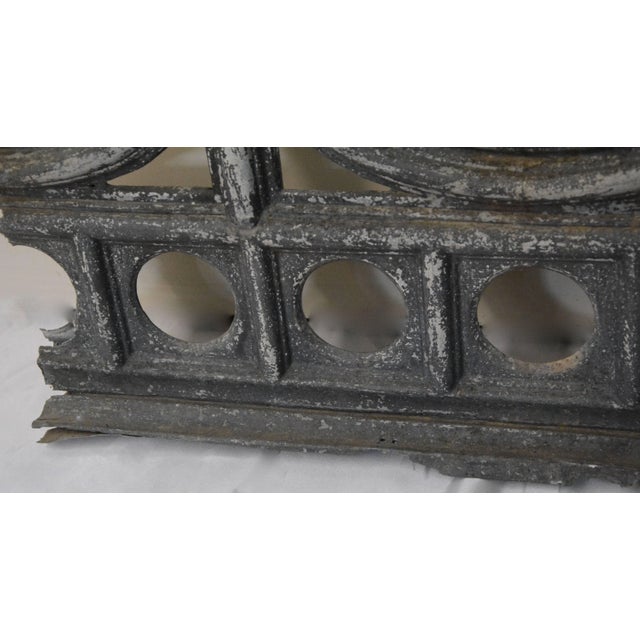 Metal Vintage Zinc Architectural Fragment For Sale - Image 7 of 9