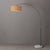 Nova 1960s Nova of California Float Mid Century Floor Lamp - Burlap Fabric Drum Shade, White Marble Base For Sale - Image 4 of 5