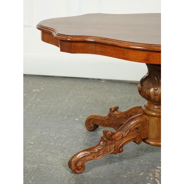 Vintage Italian Walnut Baroque Coffee Table For Sale - Image 4 of 16