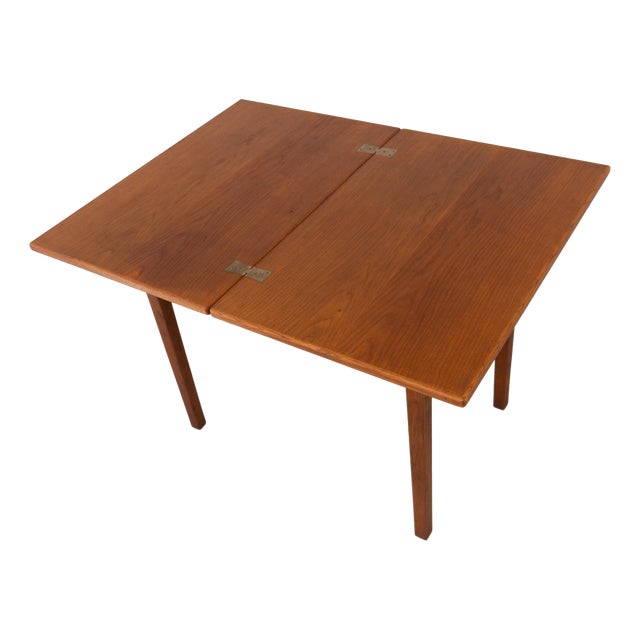 Mid-Century Danish Compact Folding Oak Dining Table attributed to Børge Mogensen, 1950s For Sale