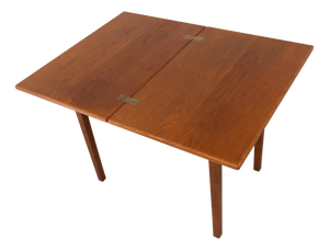 Mid-Century Danish Compact Folding Oak Dining Table attributed to Børge Mogensen, 1950s