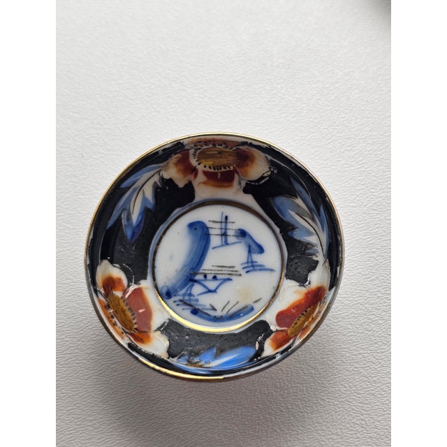 1920s Japanese Hand Painted Sake Set - Set of 6 For Sale - Image 13 of 13