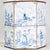 A Pair of Vintage Hand-Painted Blue and White Imitation Dutch Tile Landscape Tea Can Table Lamps For Sale - Image 9 of 14