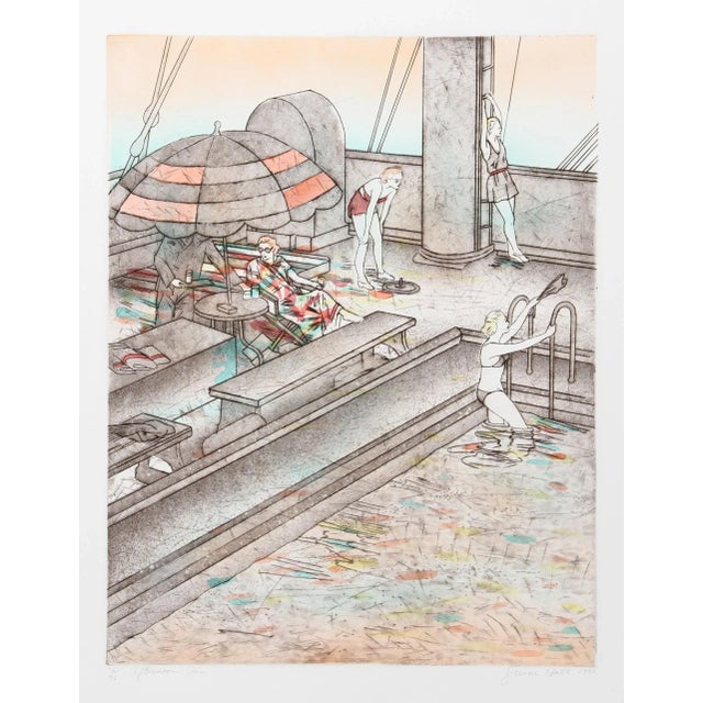 1970s "Afternoon Sun" Etching by Susan Hall For Sale