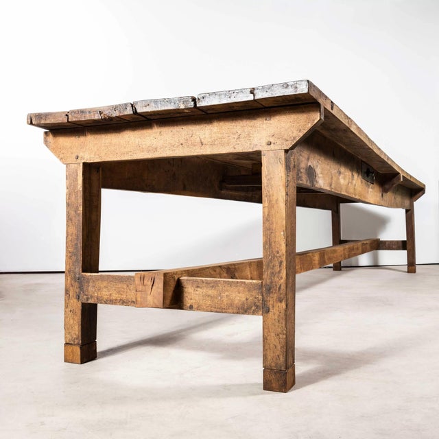 Large French Farmhouse Table, 1940s For Sale - Image 16 of 16