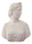 White Carrara Marble Bust of a Woman attributed to Hiram Powers, 1860s For Sale