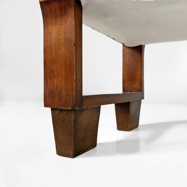 Italian Art Deco Benches in Fabric and Wood, 1930s, Set of 2 For Sale - Image 10 of 18