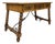 19th Century French Hand Carved Oak Desk with Iron Stretcher For Sale