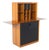 Mid-Century Modern Cabinet in Wood and Leather, Italy, 1970s For Sale