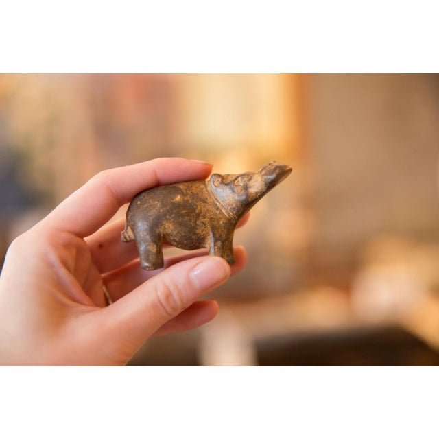 Vintage African Medium Bronze Hippo With Rusty Patina For Sale In New York - Image 6 of 7