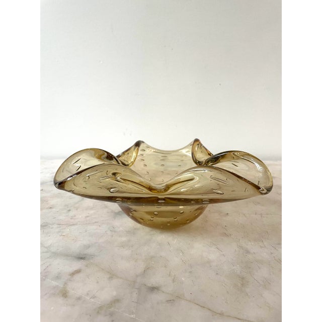 Vintage Mid-Century Smoky Brown Murano Glass Bowl For Sale In New York - Image 6 of 6