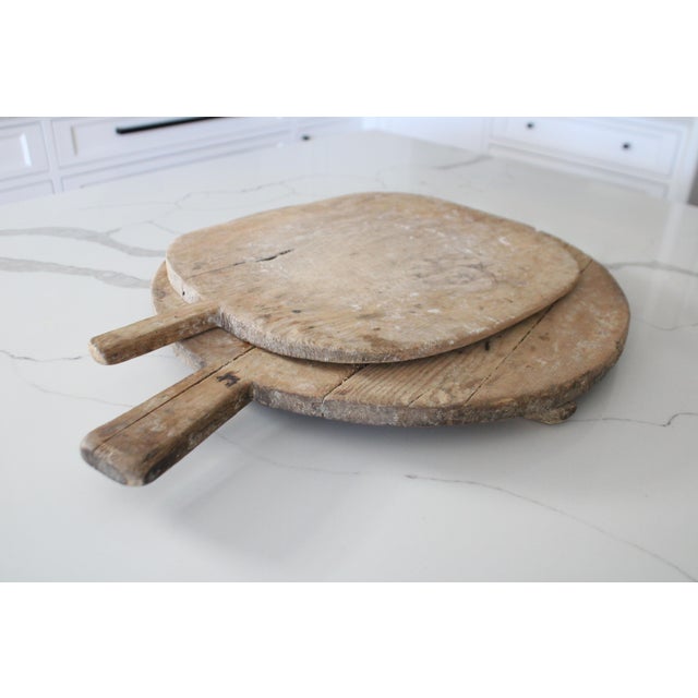 Brown Stacked Antique French Charcuterie Bread Boards For Sale - Image 8 of 8