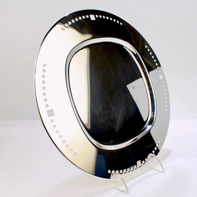 Richard Meier for Swid Powell Silverplate Skyscraper Plate or Tray For Sale - Image 11 of 11
