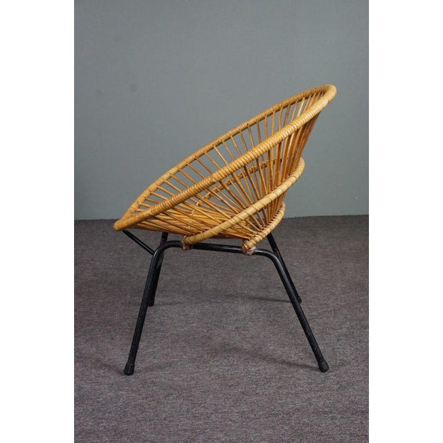 1960s Dutch Rattan Lounge Chair, 1960s For Sale - Image 5 of 9