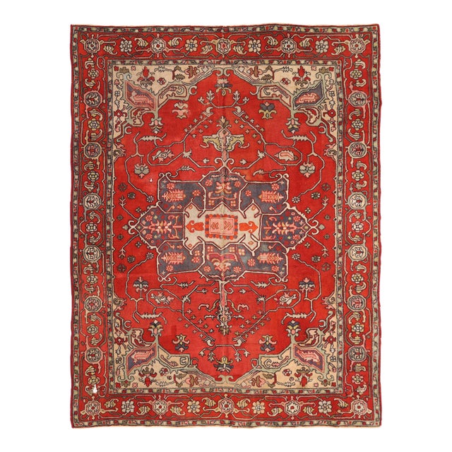 Vintage Wool Rug by Tetex – Persian Serapi Design, Hand Tufted in Germany For Sale