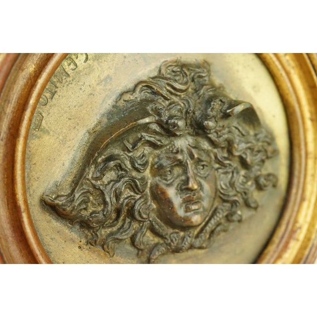 Gilded Bronze Plaque Medallion with Medusa Face Bas-Relief by Vincenzo Gemito, Italy, Late 1800s For Sale - Image 10 of 18