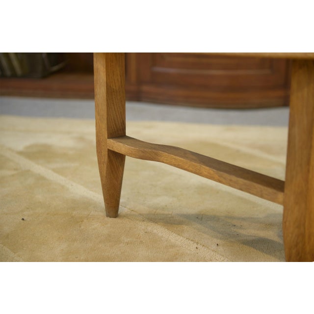 Oak and Ceramic Coffee Table by Guillerme et Chambron for Votre Maison, 1950s For Sale - Image 9 of 11