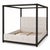 Create a luxurious retreat with this striking modern canopy bed, where clean architectural lines meet inviting comfort....