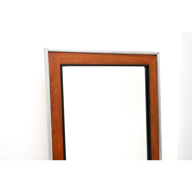 Large Vintage Danish Wall Mirror, 1960s For Sale - Image 4 of 8