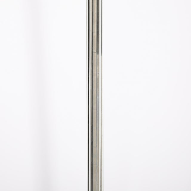 Pair of Art Deco Machine Age Chrome and Glass Rod Torchieres For Sale - Image 15 of 17