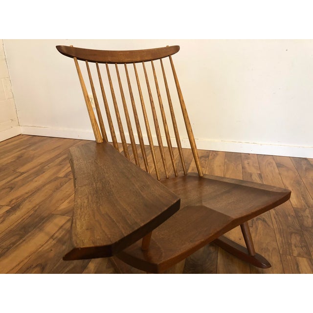 Nakashima Hand Crafted Walnut Rocking Chair Chairish