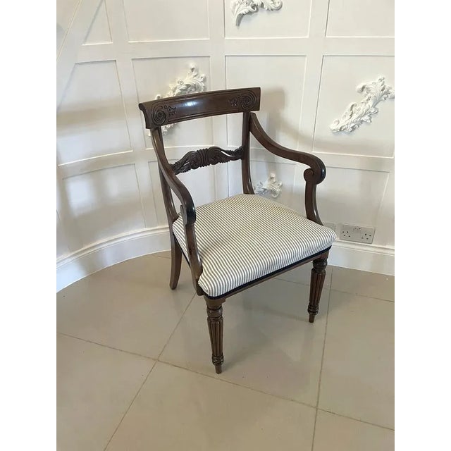 Antique Carved Mahogany Desk Chair For Sale - Image 4 of 15