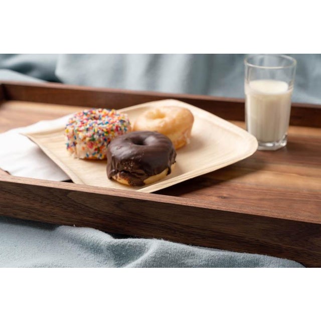 2020s Modern Wooden Tray in Walnut and Brass by Alabama Sawyer For Sale - Image 5 of 10