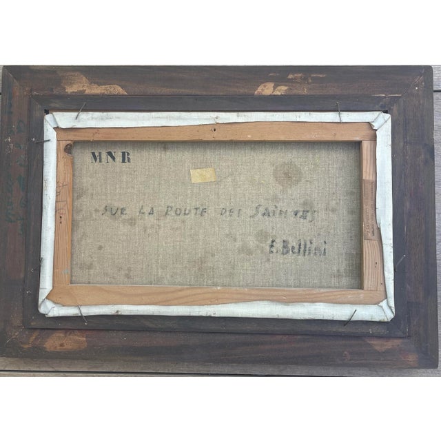 Painting "On the Road to the Saints" Oil on Canvas Signed E. Bellini, France 1935 For Sale - Image 11 of 11