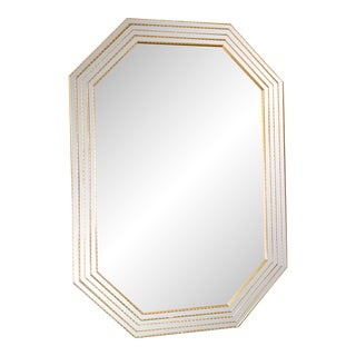 1980's Labarge Gold Gilded Faux Bamboo Octagonal Mirror For Sale