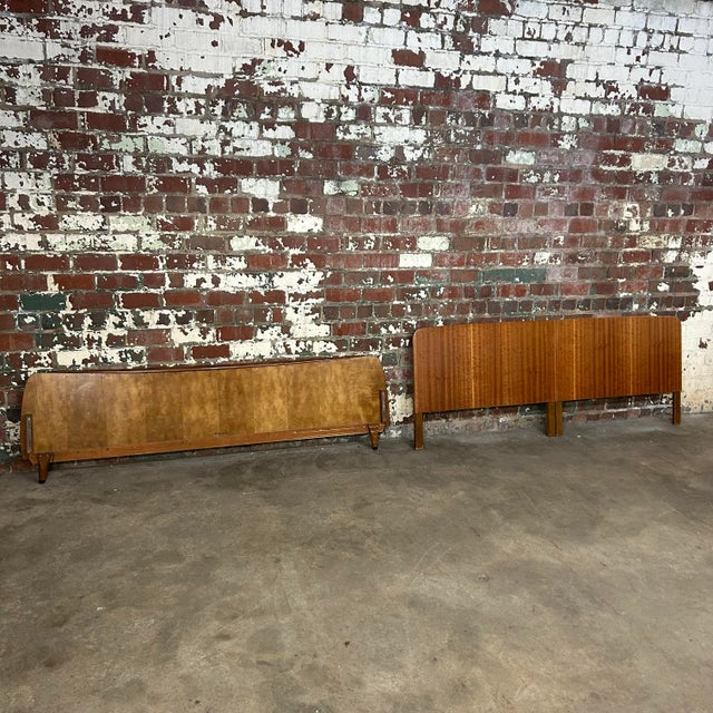 Mid Century Modern King Size German Bed Frame For Sale - Image 9 of 12