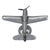 1940s Art Deco Chrome Propeller P-51a Mustang Airplane Table Lighter by Hamilton For Sale - Image 4 of 10