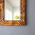 Brown Vintage Tortoise Shell Burnt Bamboo Bevelled Mirror For Sale - Image 8 of 15