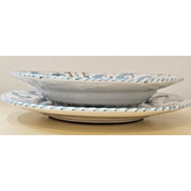 Bring a warm touch of classic Italian farmhouse style to your table with this charming PV Peasant Valley Pottery Green...