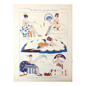 Authentic La Vie Parisienne 1921 Vald'Es "Une Innovation: Le Meuble-Vêtement" Illustrated Print