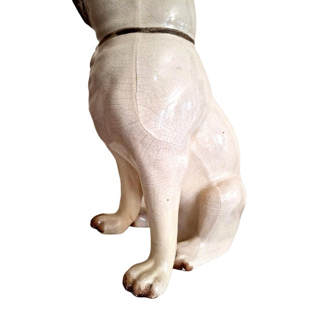 Antique Pair of Staffordshire Pug Dogs For Sale In San Francisco - Image 6 of 17