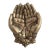 Antique Solid Brass Cupped Hands Jewelry Trinket Dish For Change or Keys 1910 For Sale