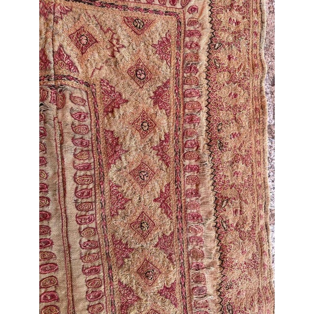 Red Vintage Termeh Embroidery, 1890s For Sale - Image 8 of 17