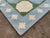 Handmade Woolen Flat Weave Swedish Pattern Sky Blue and Forest Green Area Rug - 9'x14' For Sale - Image 9 of 17