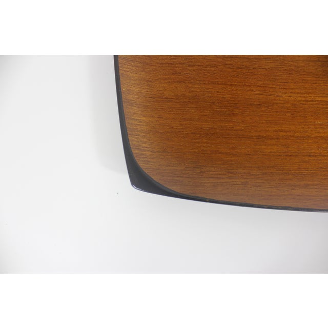 Vintage Bentwood Teak Tray, Japanese Molded Lacquered Wood Danish Modern Scandinavian Style Serving Tray, Mid Century Modern, MCM For Sale - Image 4 of 8