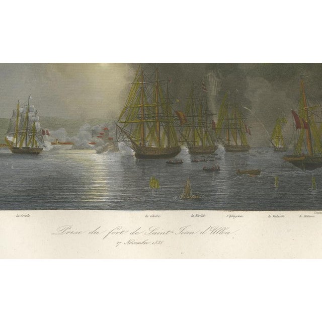 Gold After Baron Théodore Gudin, French Capture of San Juan De Ulúa, Mexico, 1840, Engraving For Sale - Image 8 of 11