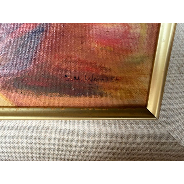 1980's Vintage Impressionist Floral Still Life Oil on Canvas Board Painting – Framed & Signed For Sale - Image 11 of 12
