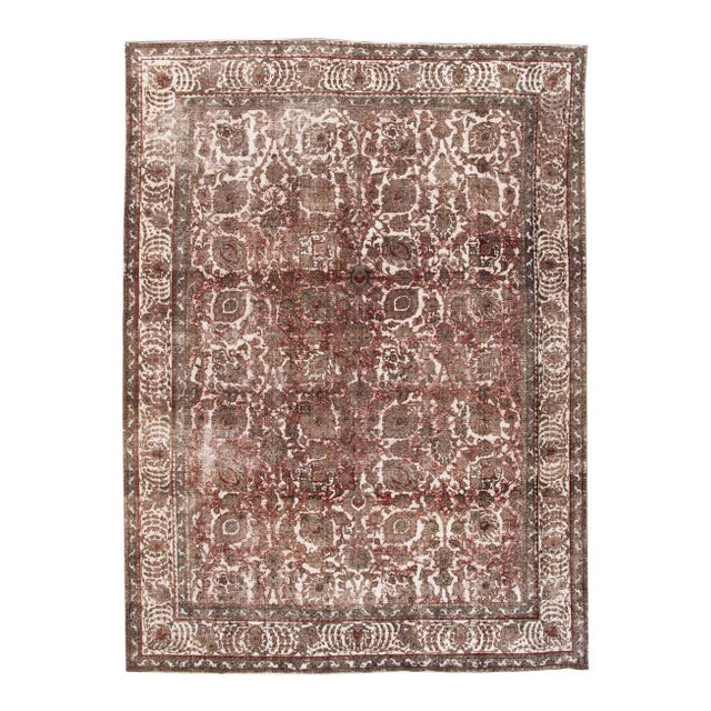 Late 20th Century Large Vintage Persian 12x15 Wool Rug For Sale