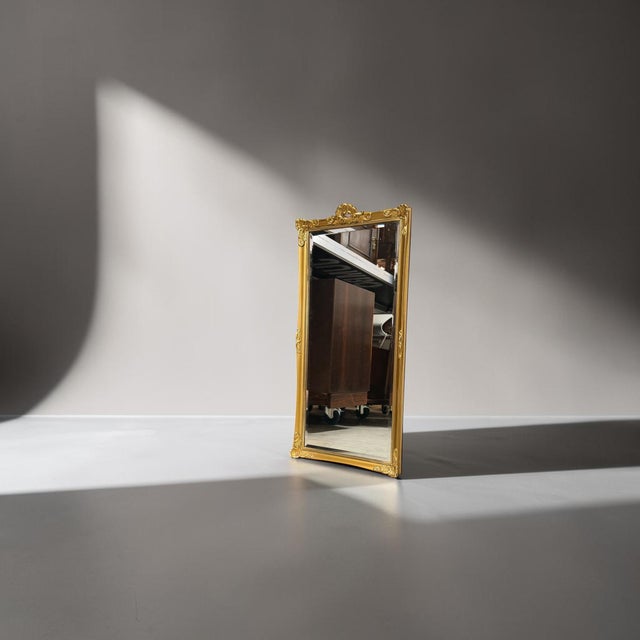 Gilt Wall Mirror from Aarhus Glasimport & Glassliberi A/S, Denmark, 1960s For Sale - Image 5 of 9