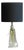 Green Glass Table Lamp, 1960s For Sale