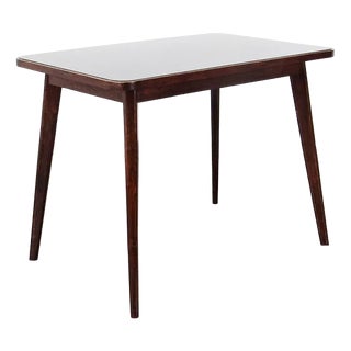 Coffee Table in Oak and Coloured Glass For Sale