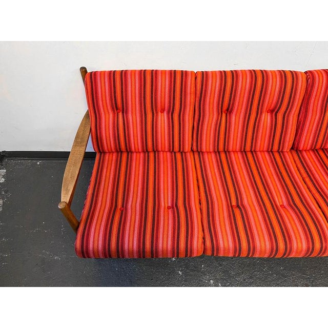 Wood Mid-Century Beech Sofa, 1960s For Sale - Image 7 of 18